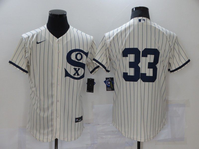 Men Chicago White Sox #33 No Name Cream stripe Dream version Elite Nike 2021 MLB Jersey->chicago white sox->MLB Jersey